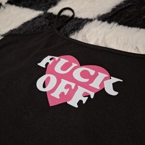 Black XL Crop tank edgy grunge alt